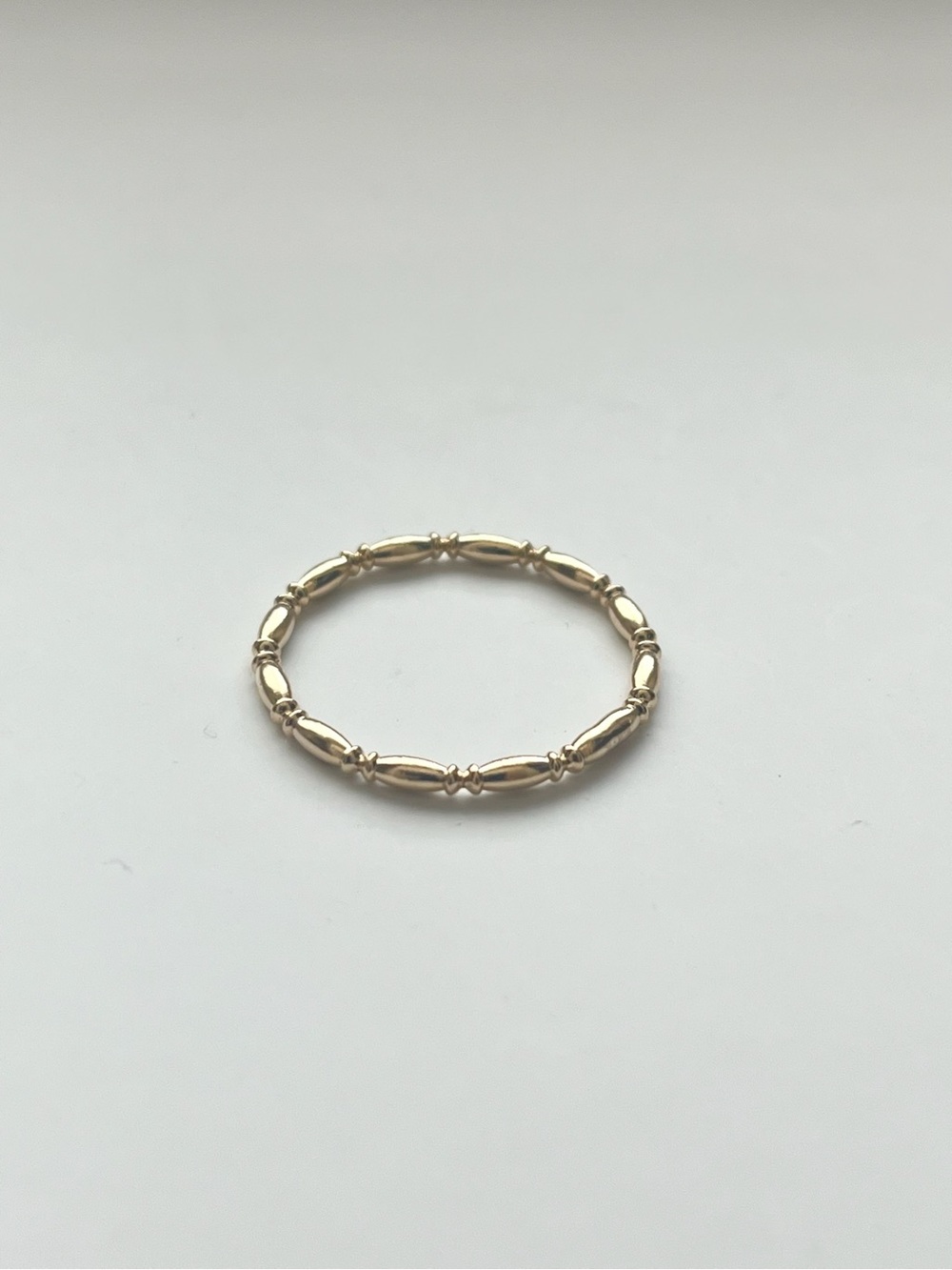 Delicate 14K Gold Filled Beaded Stackable Ring